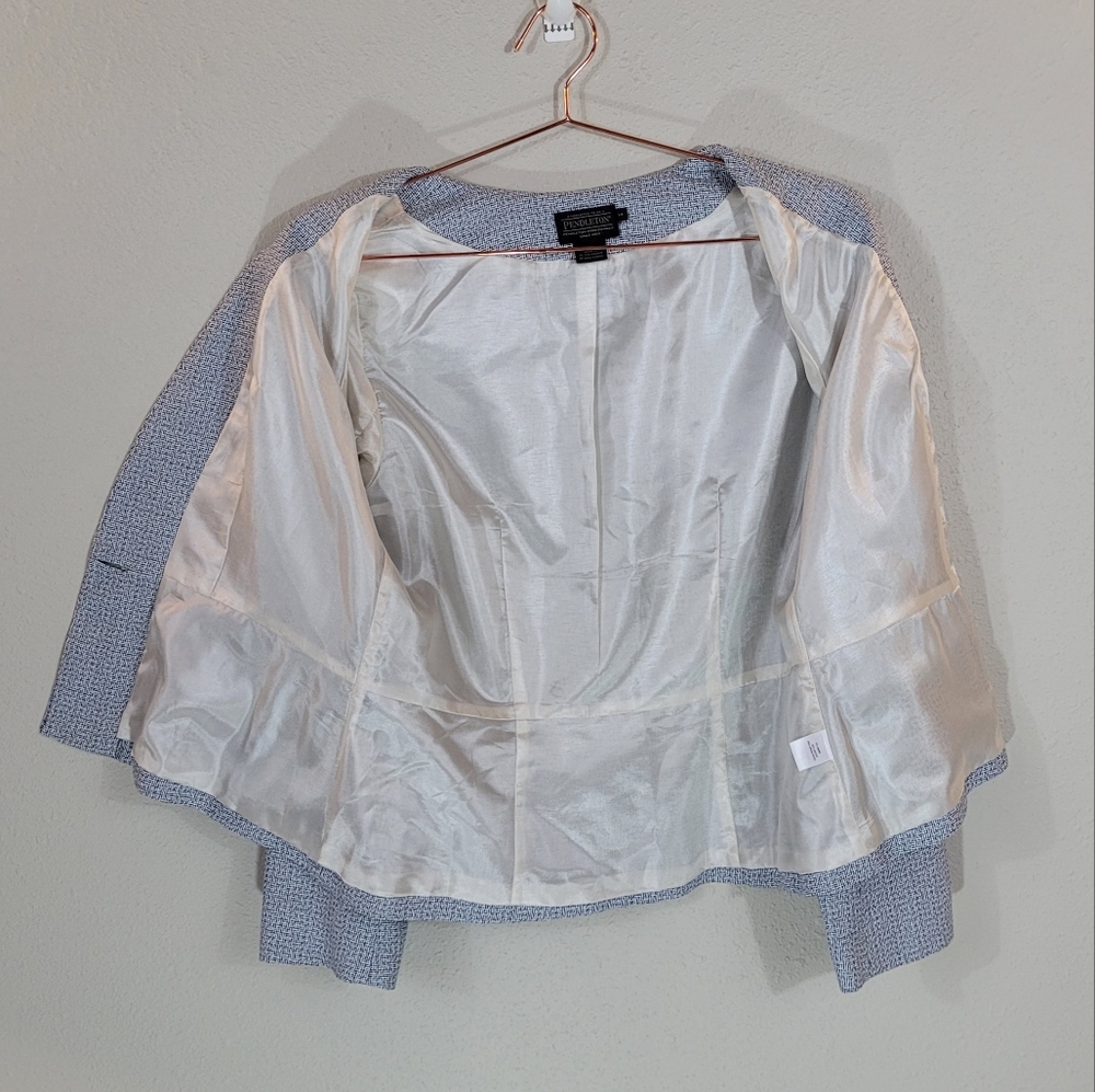 Pendleton Blue Single Button Wool Blend Blazer Ja… - image 5